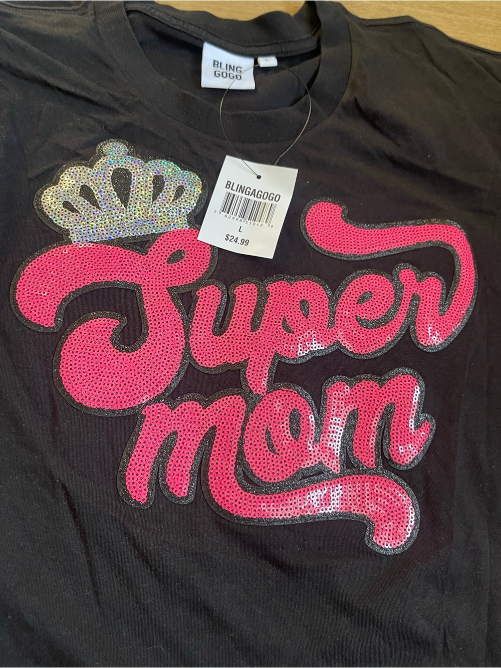 Bling A GOGO ‘Super Mom' Graphic Tee